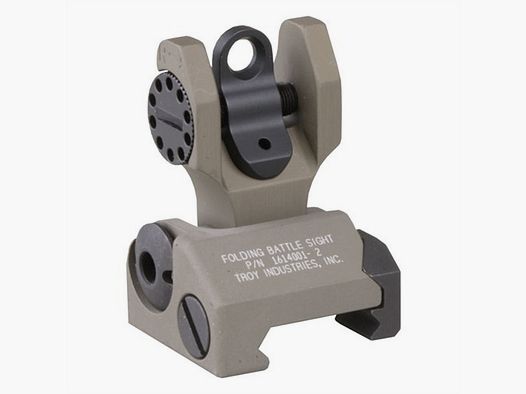 TROY INDUSTRIES AR-15 FLIP-UP ADJUSTABLE REAR SIGHT DARK EARTH