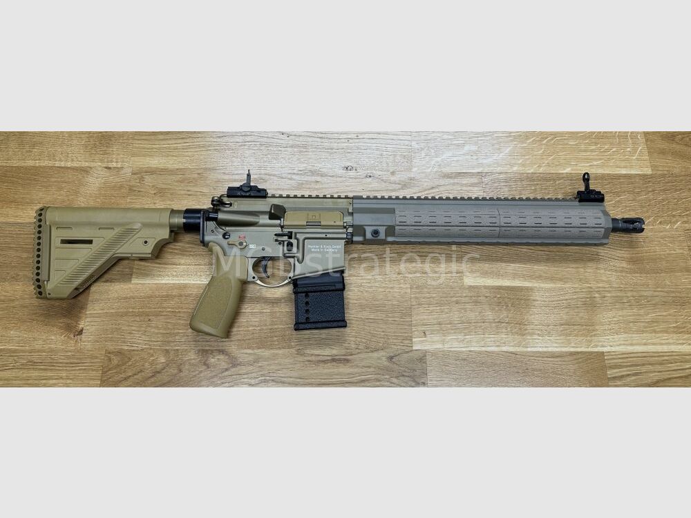 sportlich zugelassen! H&K MR223 A3 14,5" Lauf - SPORT - sandfarben halbautom. Büchse .223Rem - Heckler & Koch - zivile Version H&K 416 G38 / Lauflänge = 36,83 cm / KSK Lauflänge G95K