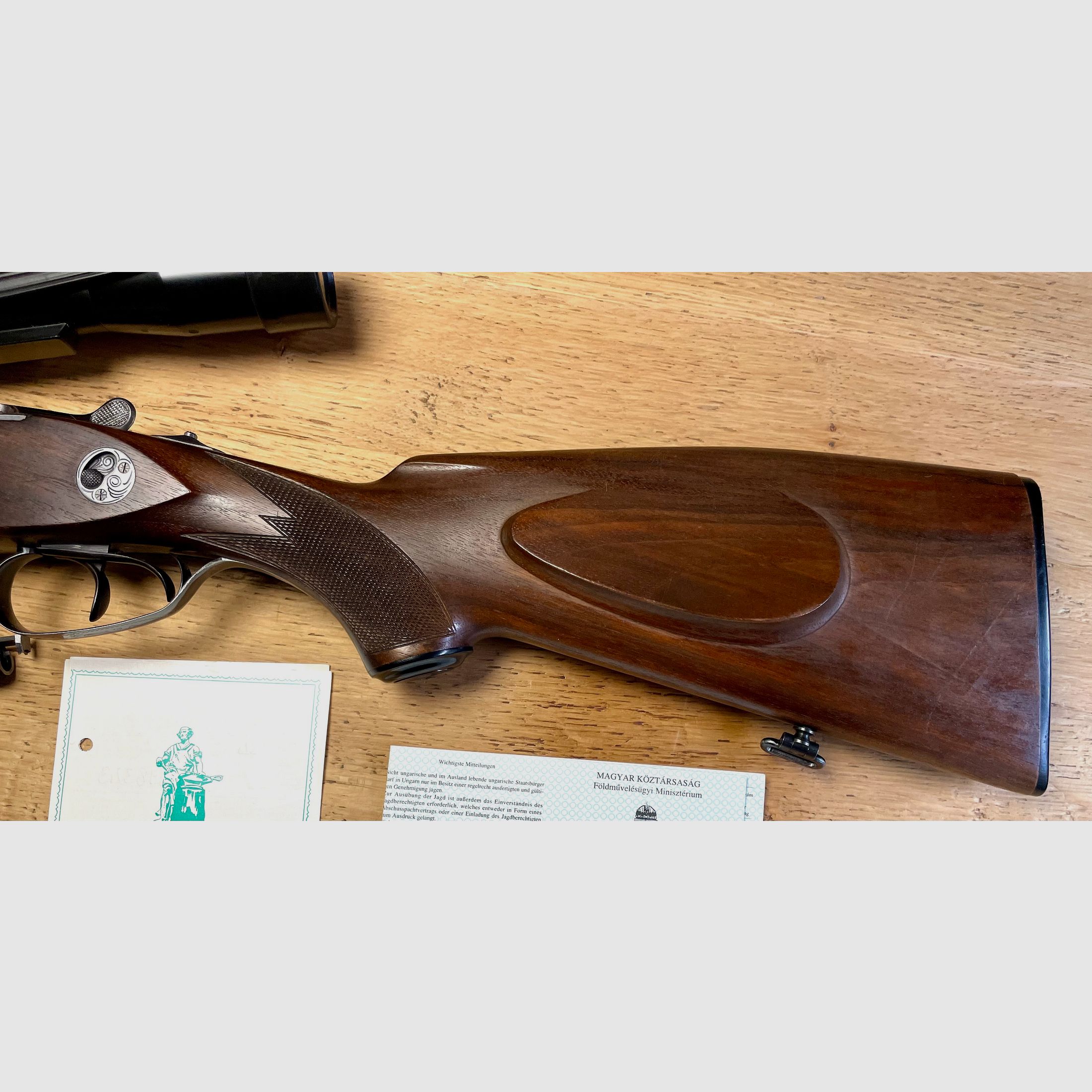 -Drilling- Simson Suhl Mod. Fortuna Kaliber 16/70 & 6,5x57R inkl. ZF Schmidt&Bender 6x42 und Einstecklauf Krieghoff Kal. 16 auf .22WinMag