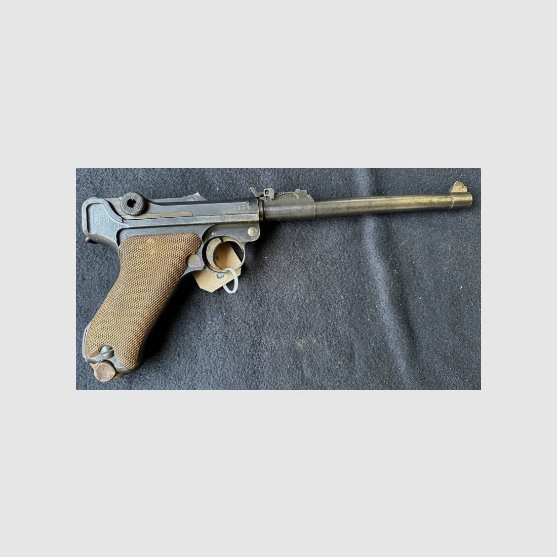 DWM Lange Pistole Luger 08 Ari - 1918 - nummerngleich inkl. Magazin