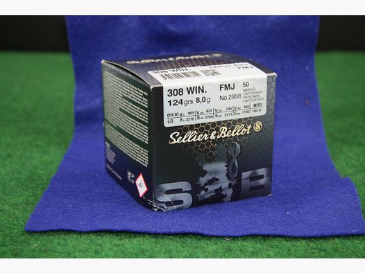 Sellier & Bellot .308 FMJ 124gr / 8g 50st