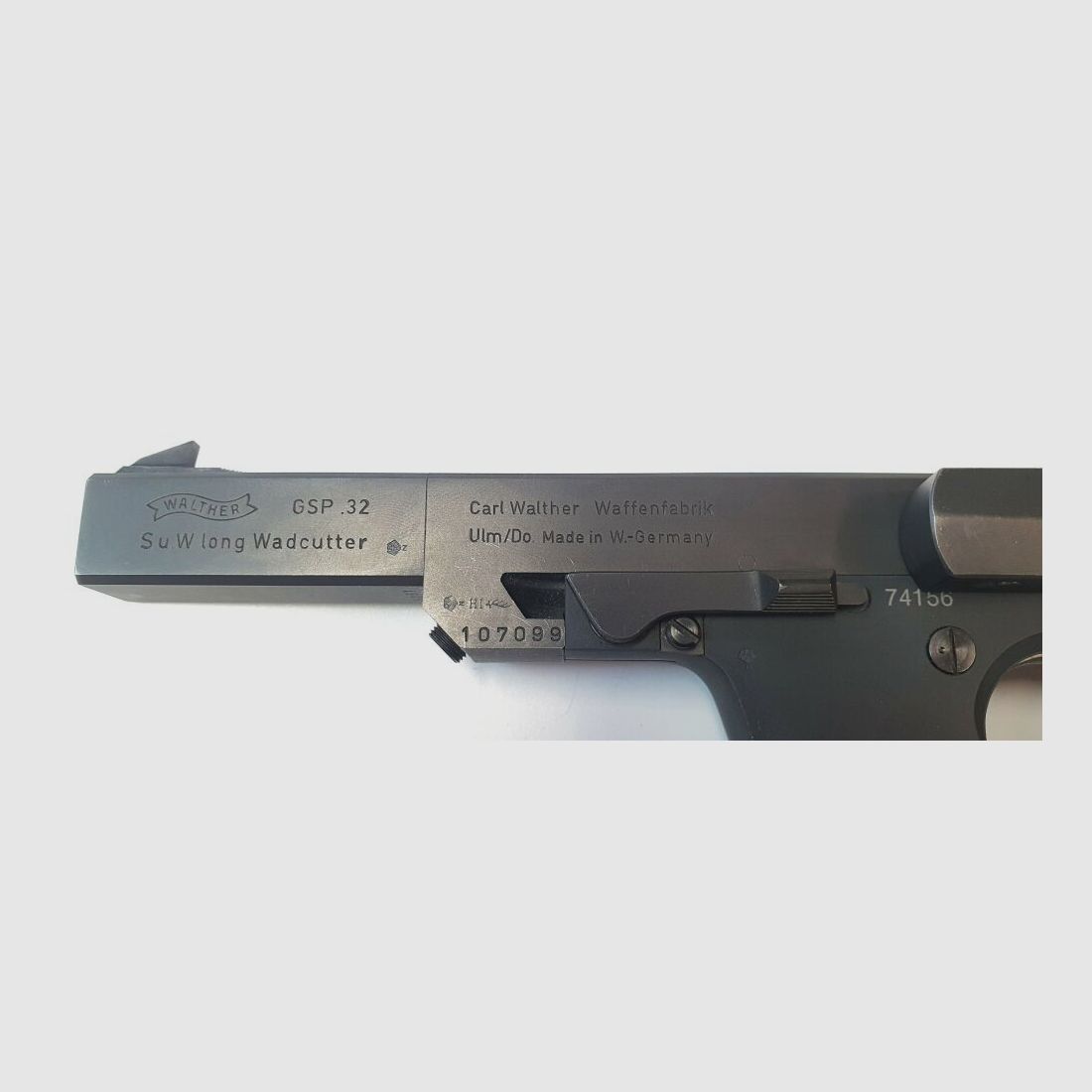 Carl Walther Waffenfabrik Ulm Halbautomatisch Match-/ Soprtpistole Walther GSP - .32S&WLong Wadcutter