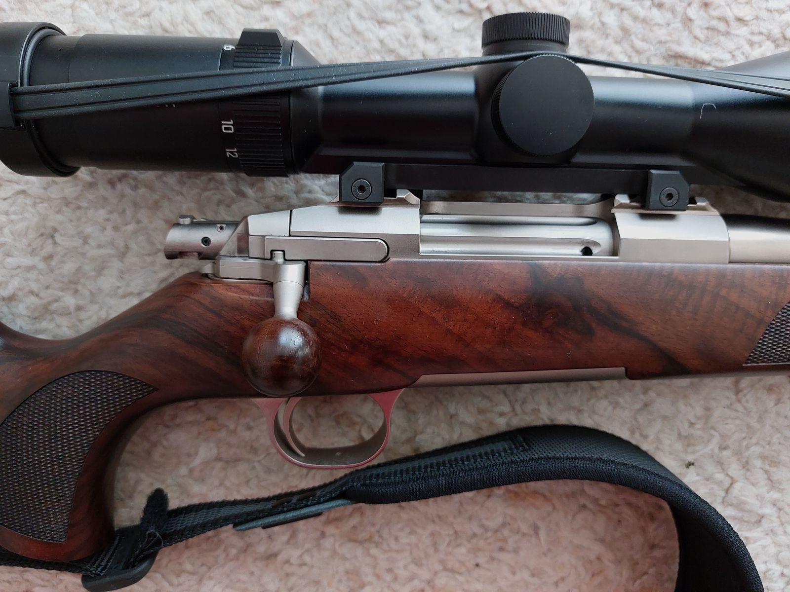 Action en acier HS nickelée en .308 Winchester avec un canon de 51 cm