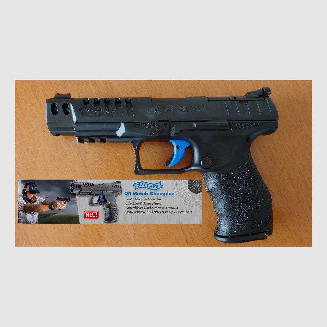 Walther SL-Pistole Q5 Champion,17-Schuss, 9 mm x 19, Bild 1 von 3
