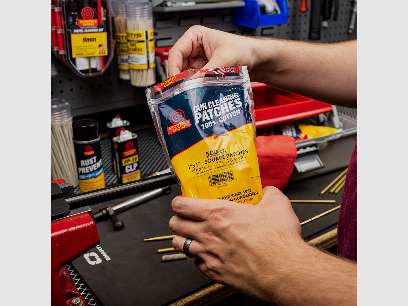 Płatki czyszczące Shooter's Choice 1" (100% bawełna) - 500 sztuk (SHF-914-500)