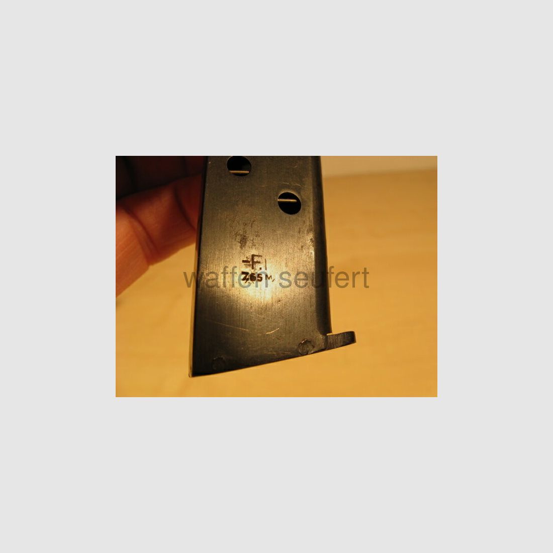 FN 1910/22 Wechselmagazin f. 9Patr. 7,65mm FN gestempelt