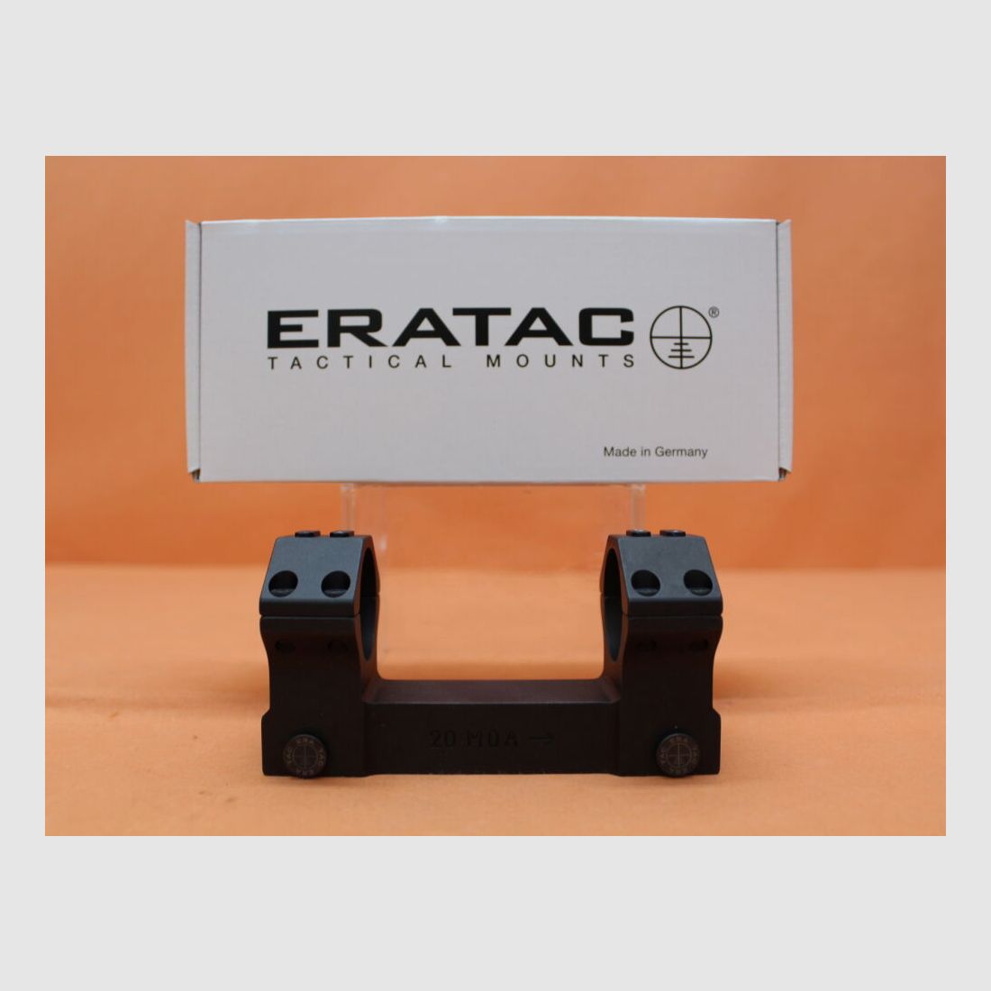 Recknagel Era-Tac Blockmontage 34mm (T5014-2023) mit Mutter, Vorneigung 20MOA, Alu schwarz für Picatinnyprofil