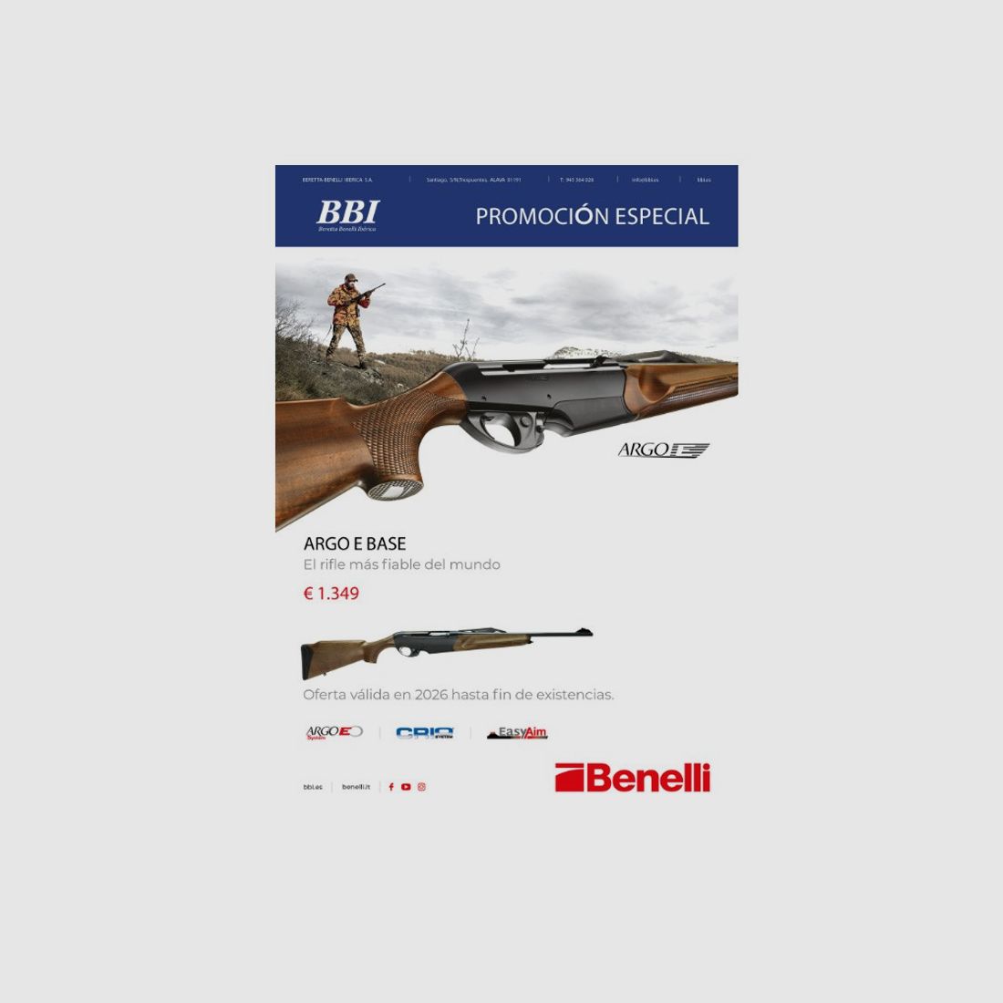 Fucile Benelli Argo E Base, immagine 1 di 6