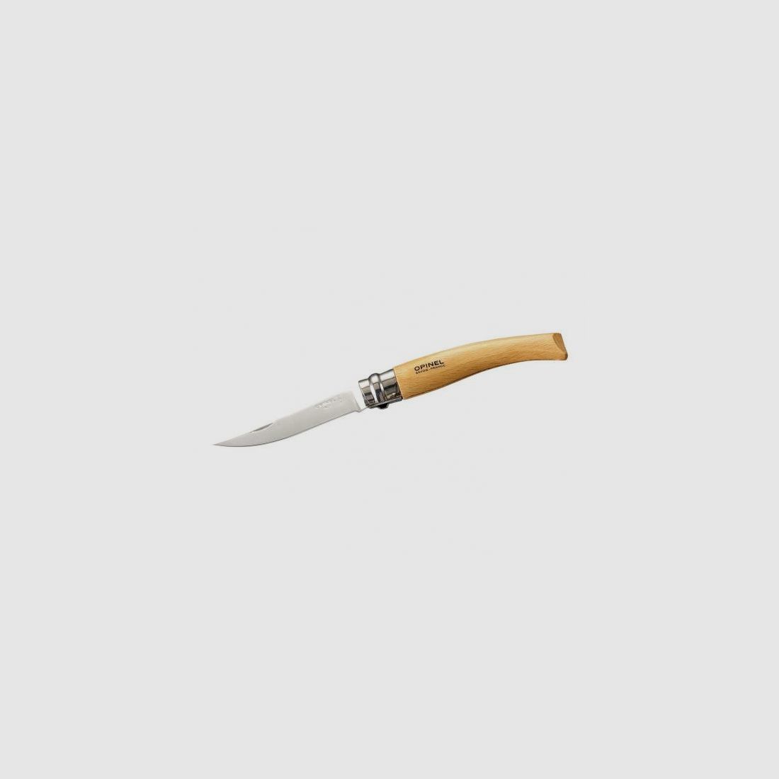 Opinel Slim-Line, taille 8, inoxydable, couteau de poche en bois de hêtre