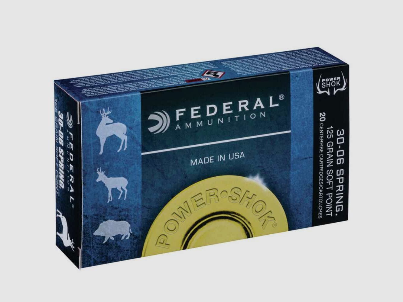 .30-06 Spr. Teilmantel Power Shok 14,3g/220grs. Federal Ammunition