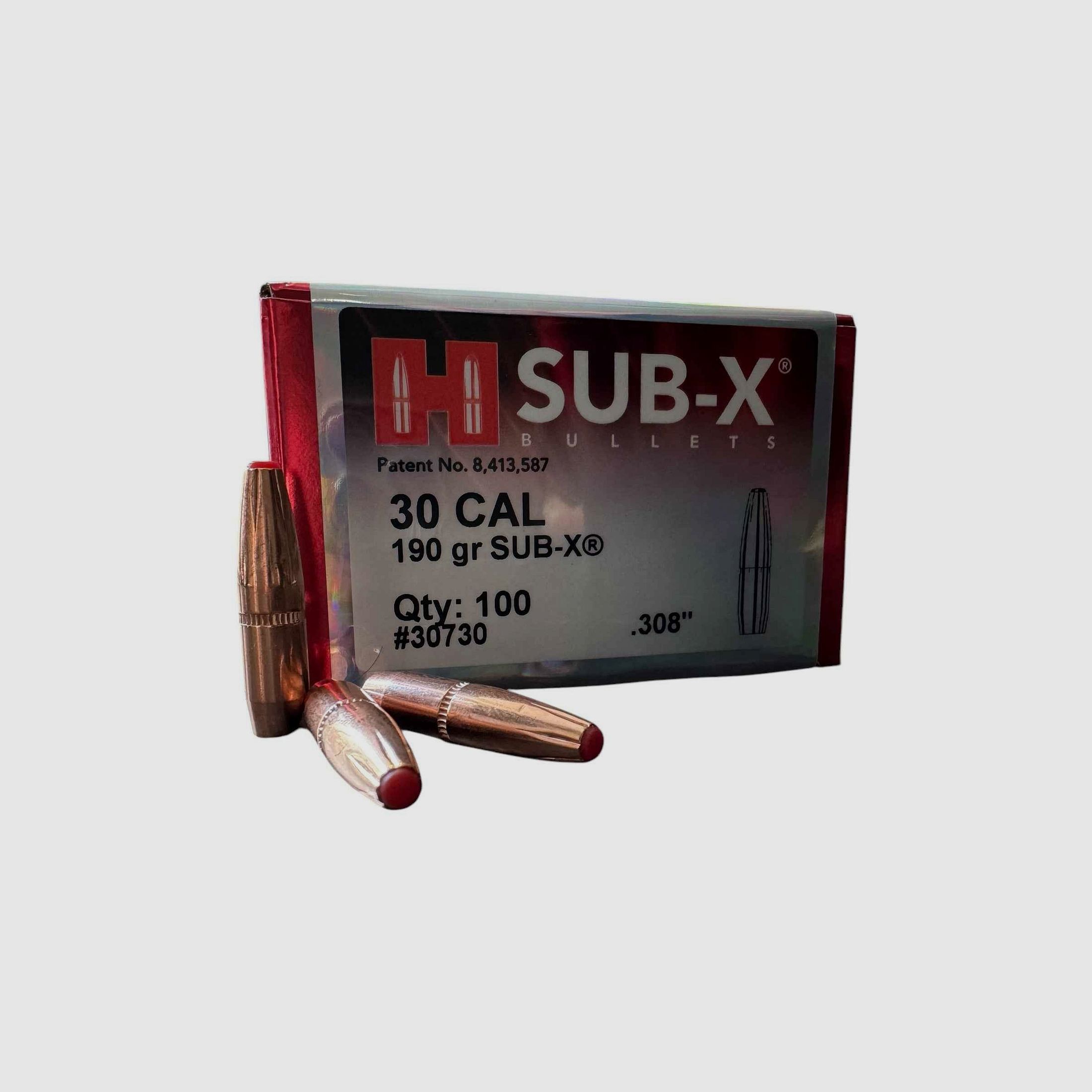 Geschosse HORNADY Kal. 308 - 190GR SUB-X, Bild 2 von 2