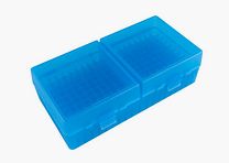 MTM Patronenbox RS-200-24 blau klar mit Klappdeckel f. 200 Patronen .223 u.w.