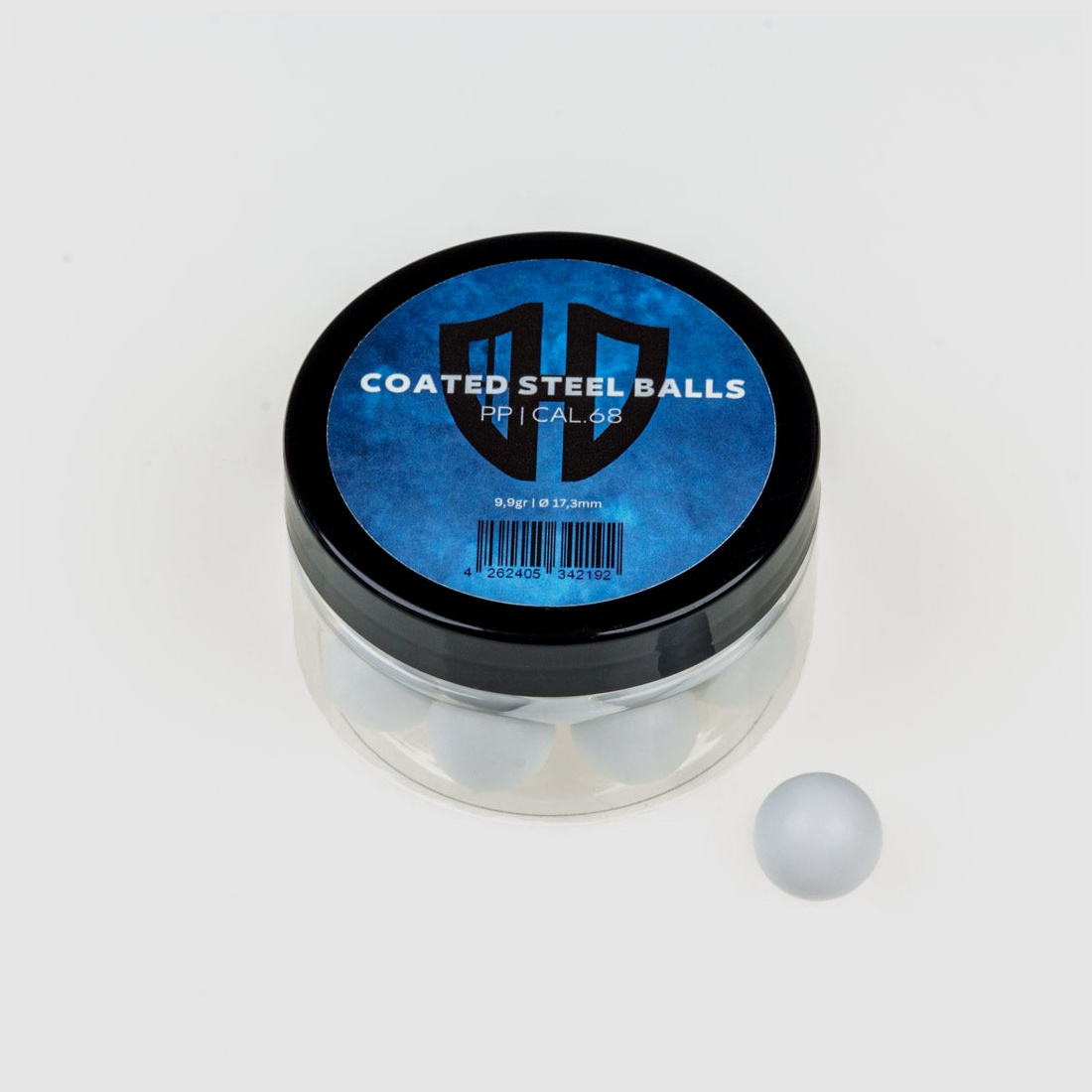20 x COATED STEEL BALLs | 9,9g | Stahlkern mit Kunststoffmantel | 17,3mm | HDR68 | HDS68 | HDX68 | HDB68 | AEA Zeus Cal.68 | Cal.68