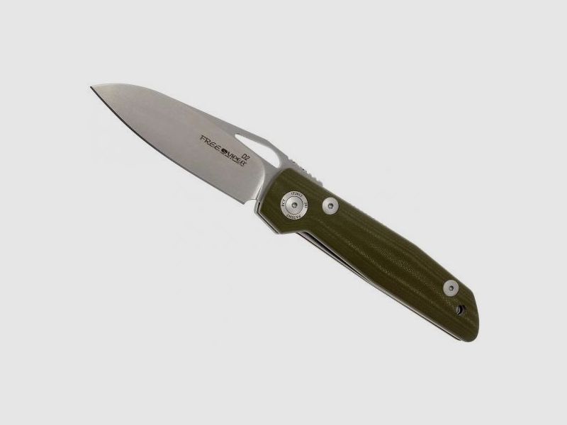 Viper Free D2 Stonewashed, grün G10 Griffschalen