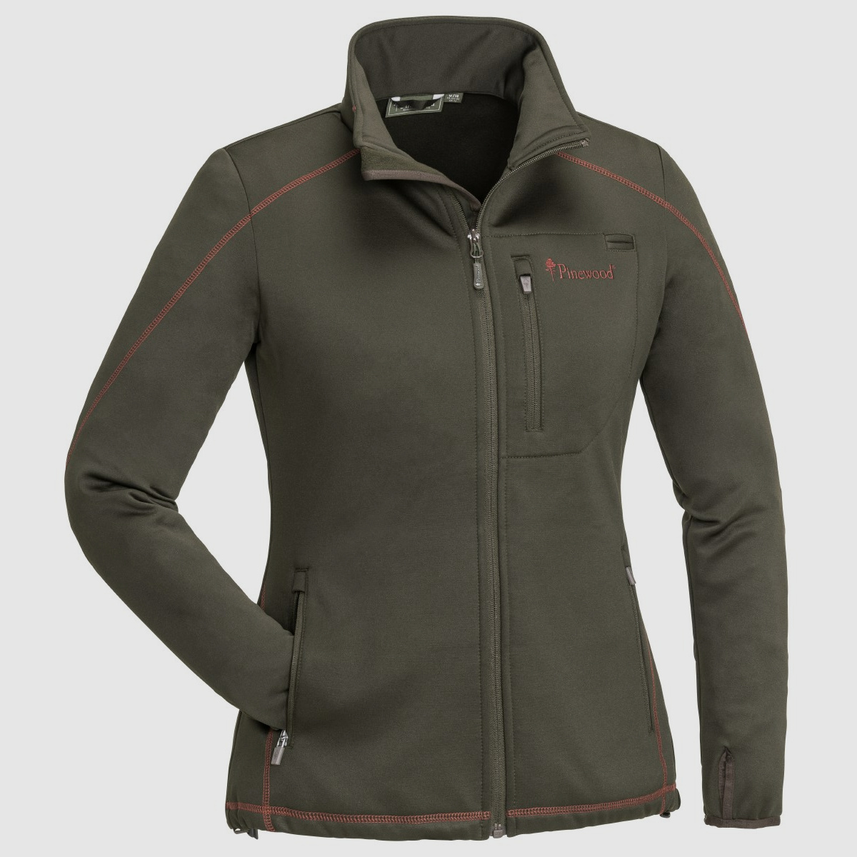 Pinewood Fleecejacke Frazer- Suede Brown/Dark Copper