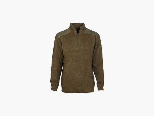 PERCUSSION Embroidered Sweater With Zipped High Neck