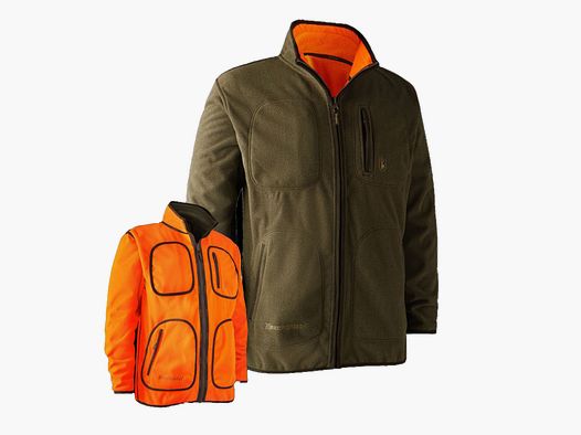 Deerhunter Gamekeeper Fleece Jacket réversible Vestes en polaire pour hommes
