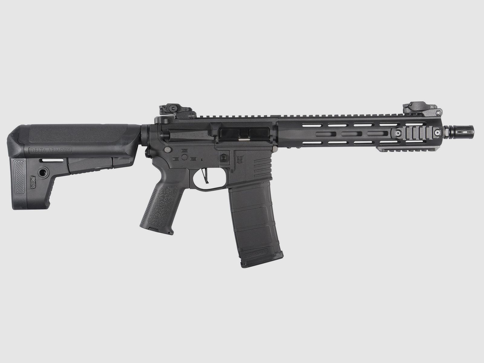 M4 AR15 M-LOK 10 Zoll CHARLIE Schwarz S-AEG Airsoft Gewehr Frei ab 18 Jahren | Delta Armory
