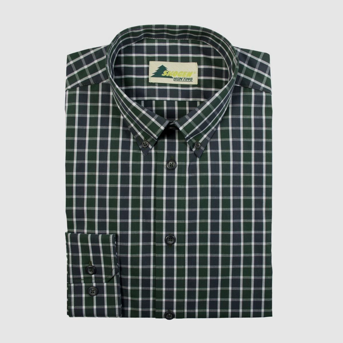 Skogen Hemd Slim Line Armlänge 70 cm Green/Black