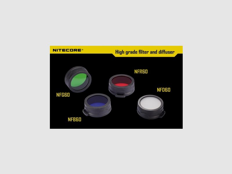 Filtre diffuseur rouge Nitecore NFR60, image 2 sur 4