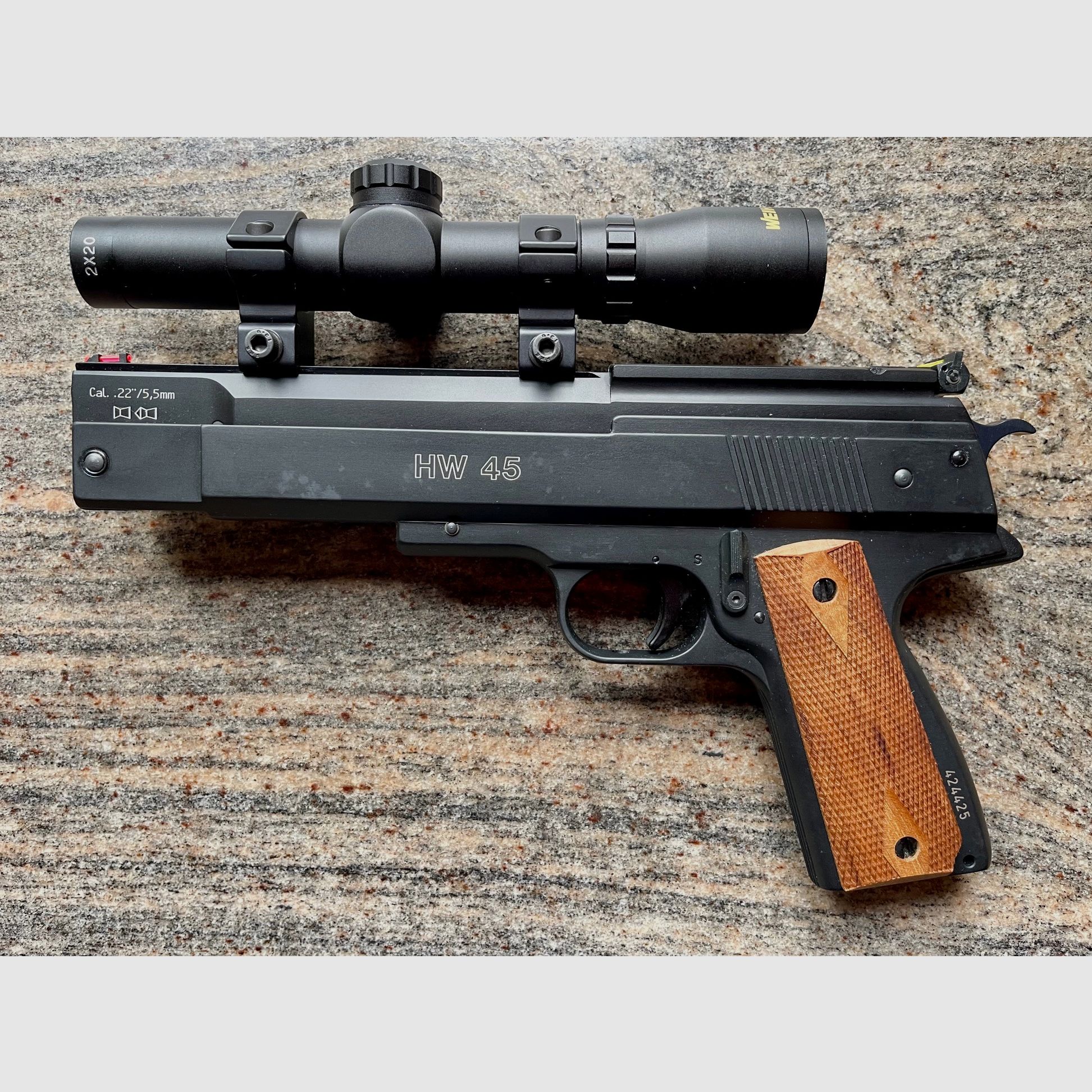 ☀️WEIHRAUCH - HW 45☀️ Weihrauch Zielfernrohr 2x20 * 1.000 Stk. Hornet Luftgewehrkugeln Kal. 5,5 * gepolsterter Kunststoffkoffer, Bild 2 von 5