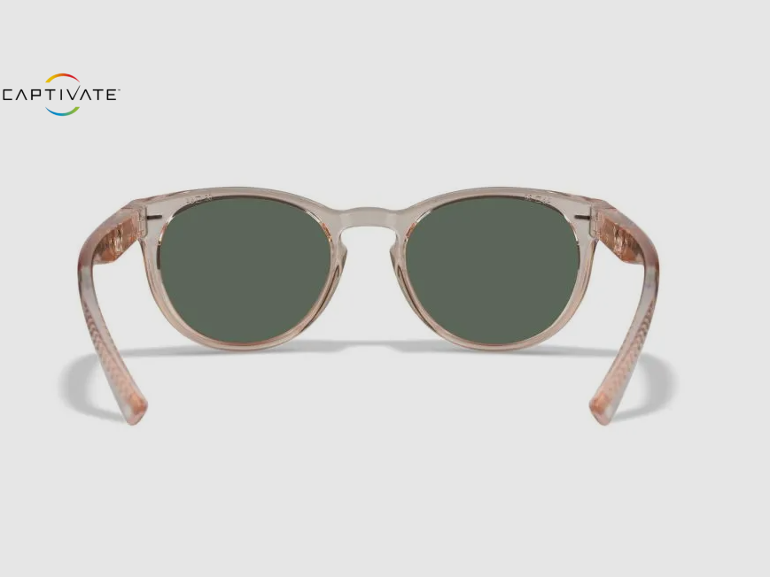 Occhiali da sole Wiley X Covert con lenti CAPTIVATE™ Polarized Rose Gold Mirror, montatura Gloss Crystal Blush, immagine 3 di 5