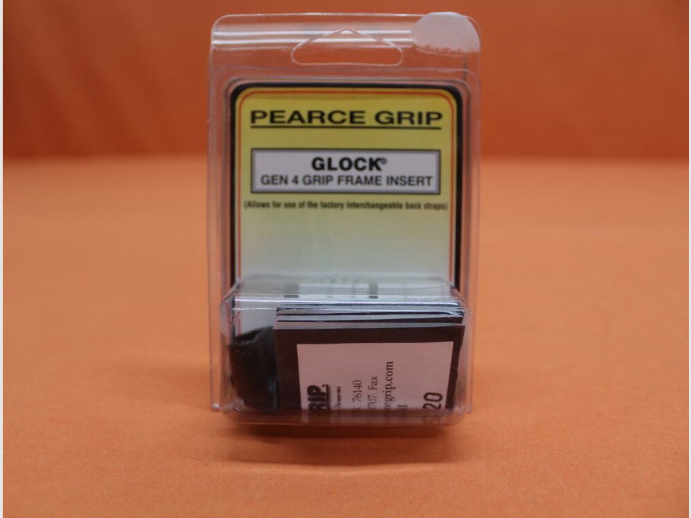 Pearce Grip Glock (Gen.4): Grip Insert (PG-G4MF) Small Frame Pearce Grip Polymer Black