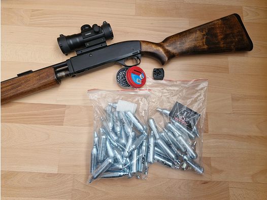 Crosman 622 Pell Clip Repeater 5,5mm .22 CO2 Vorderschaftrepetierer