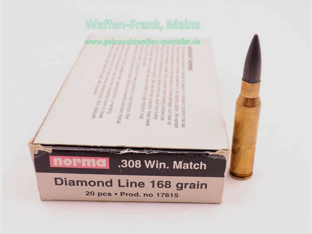 Norma Lagerrest con 25 cartuchos .308Win Match