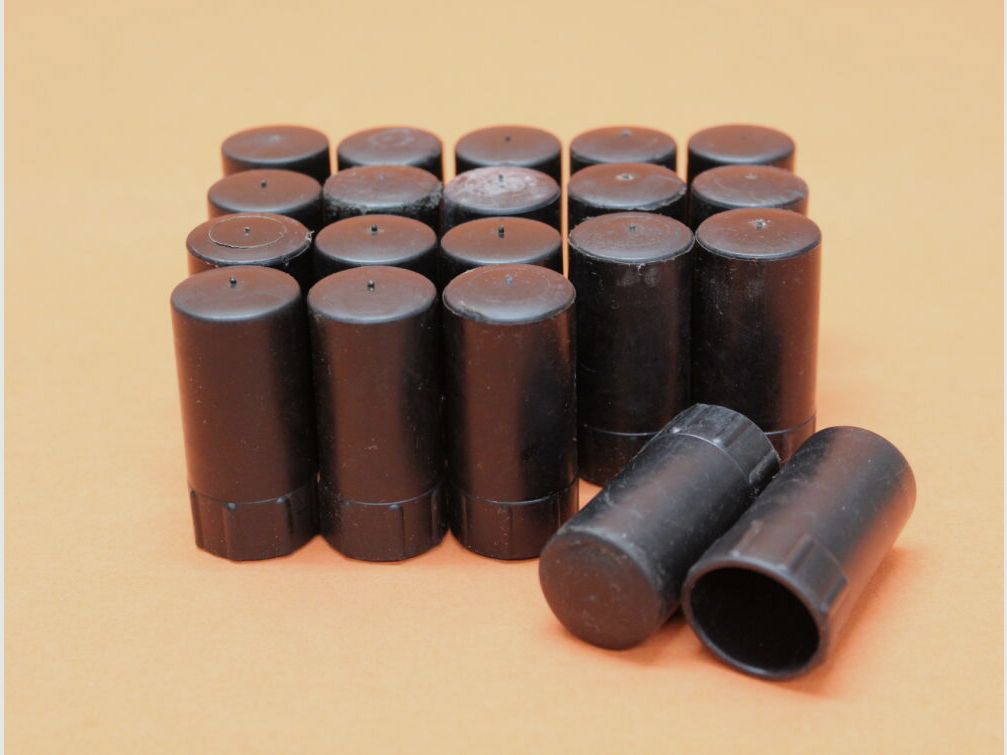 BUND Surplus Heckler&Koch HK G3: 20 Stück Mündungskappe BUND Polymer schwarz für NATO Mündungsfeuerdämpfer 22mm