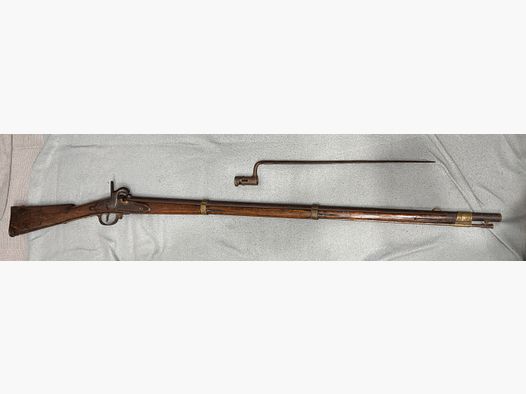 Russisches Perkussiongewehr 1828/44 Original 1841 + Bajonett  (Vorderlader)
