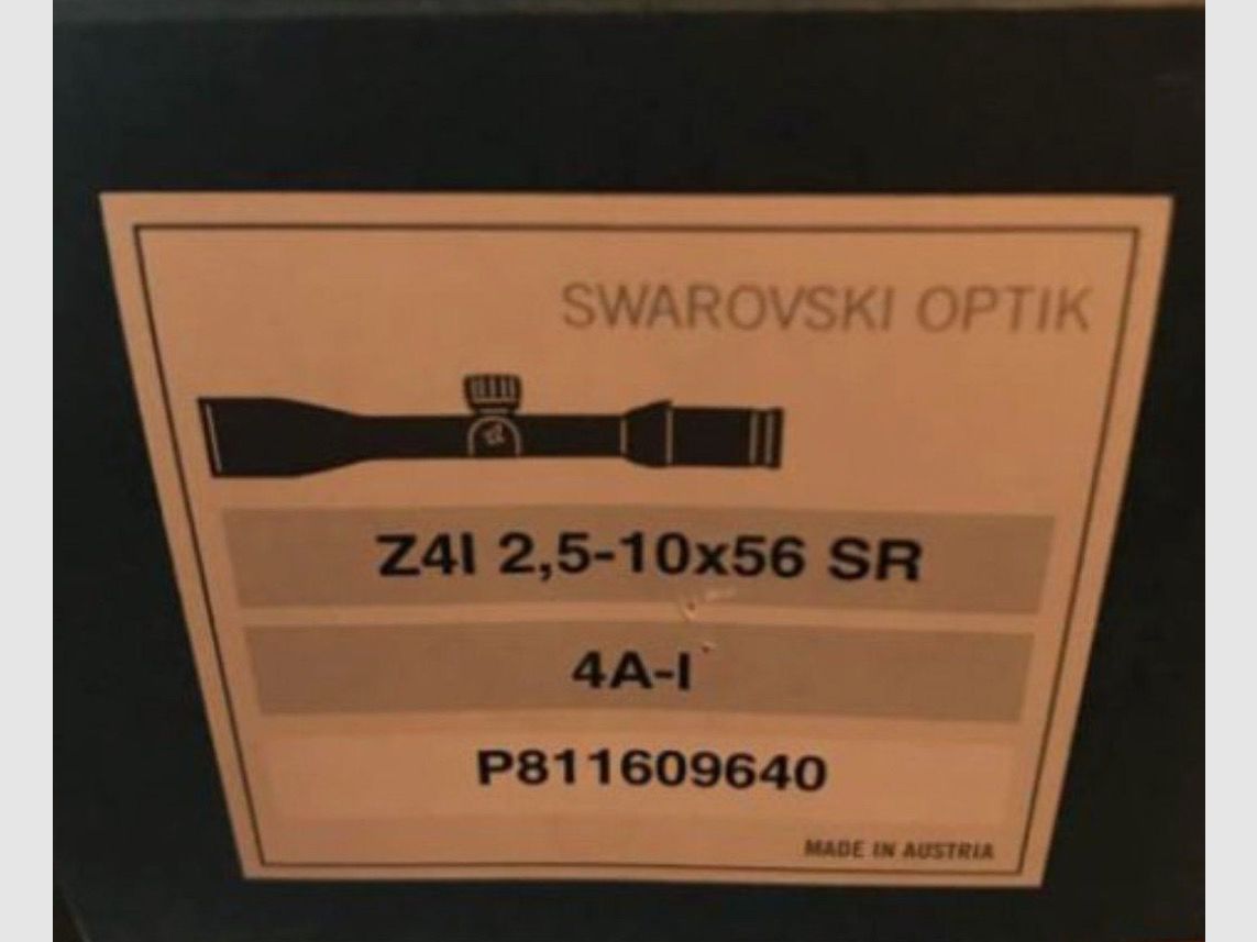 Swarovski Z4i SR 2,5-10x56 Zielfernrohr Steiner Schmidt & Bender Zeiss Leica