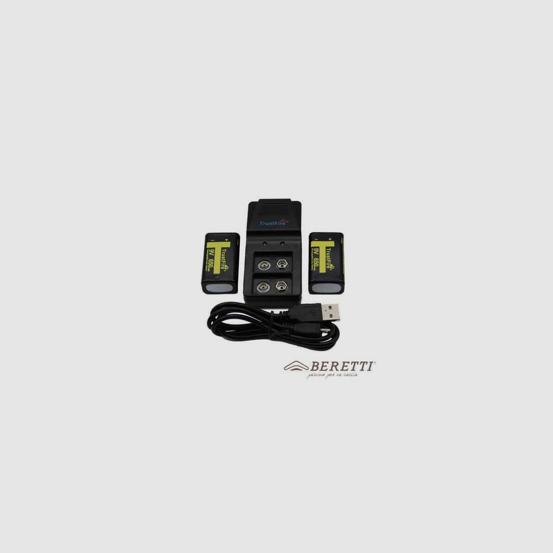 Beretti Kit 2 Lithium 9V Batterijen en Oplader