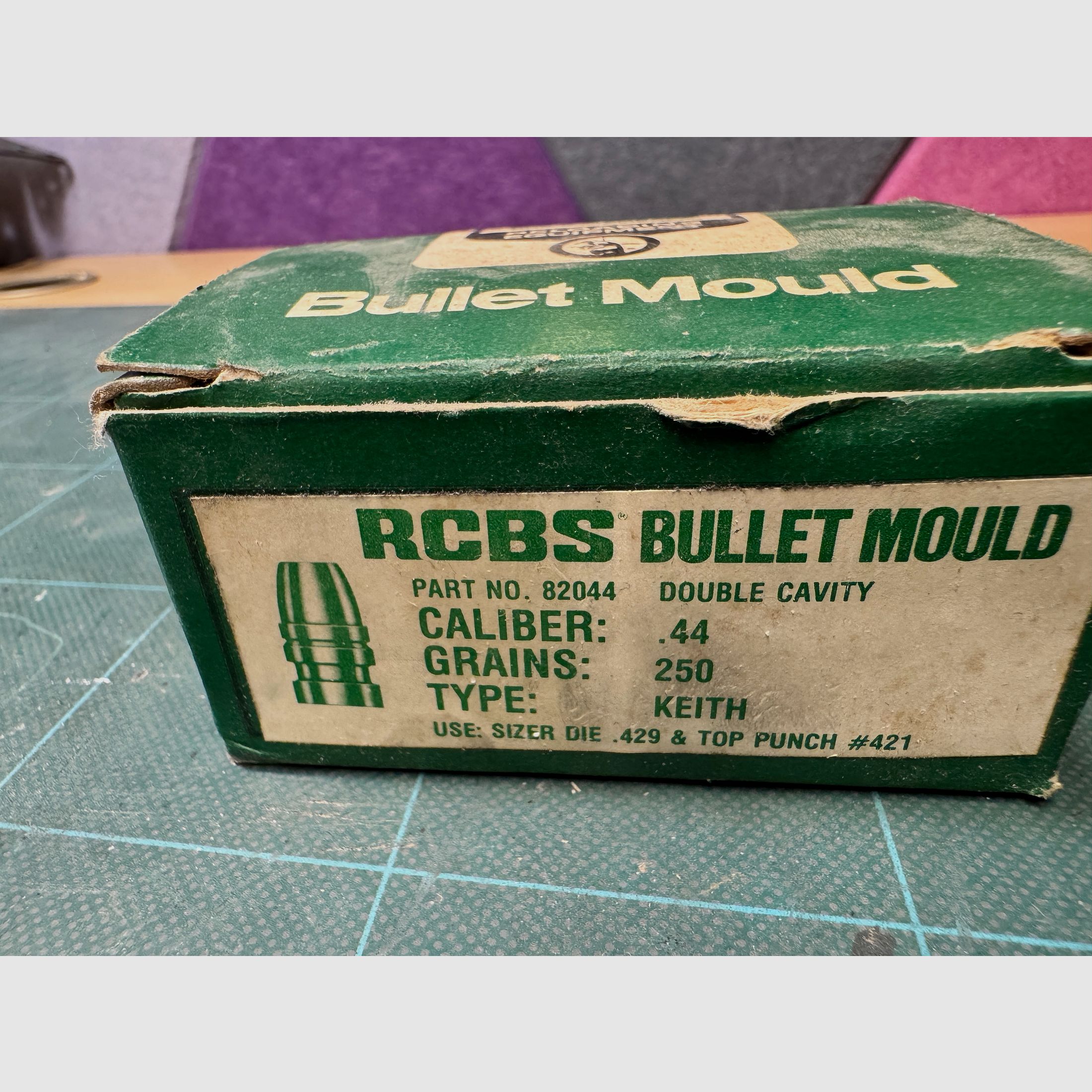Dual Giesskokille RCBS Bullet Mould caliber 44 Mag 250gr. + Bullet Sizer die 429