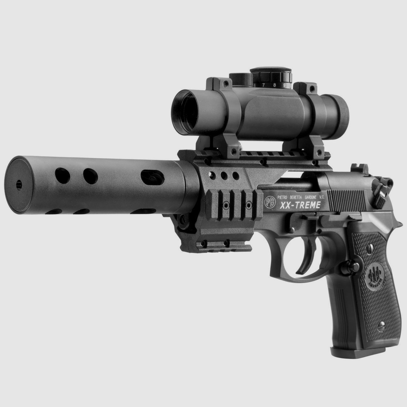 Beretta M92 FS XXTREME CO2 Luftpistole 4,5mm Diabolo Vollmetall + Zielpunktgerät + Koffer