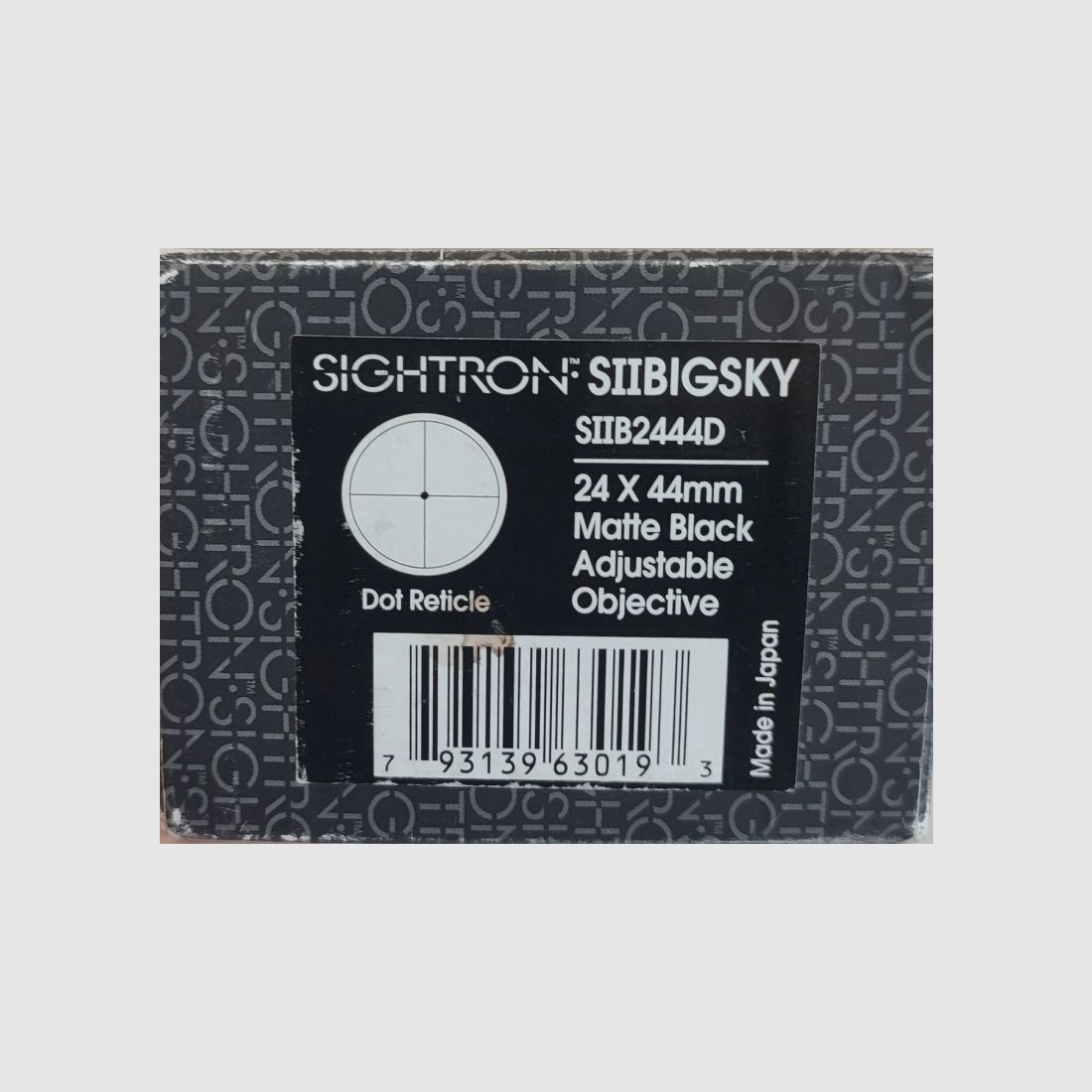 Sightron SII Big Sky 24x44 Benchrest Zielfernrohr. 25,4 mm Mittelrohrdurchmesser 1/8 Klicks 