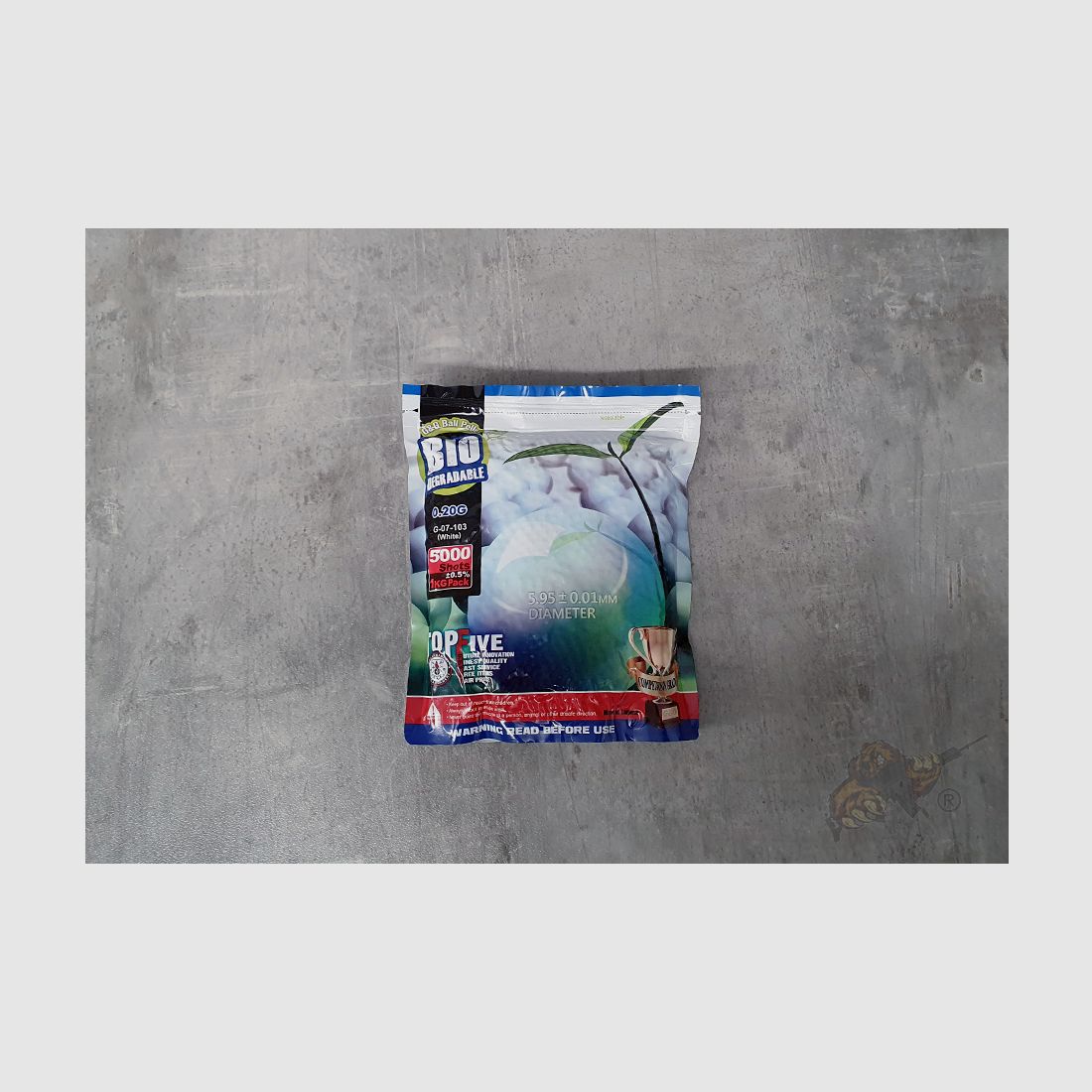 G&G Bio Precision Airsoft BB's 0.20g - 5,95mm - Weiß - 5000 Stück