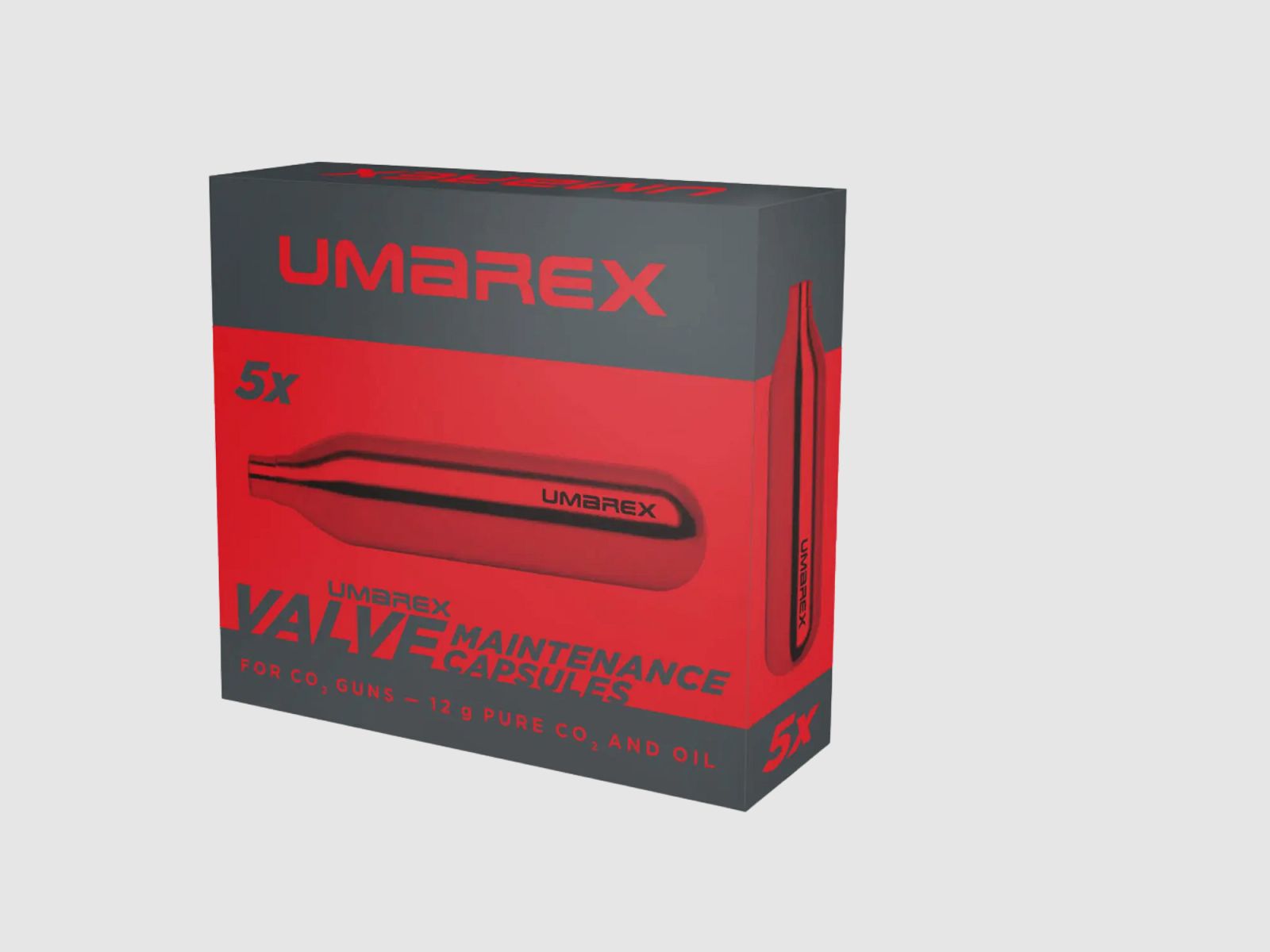 Capsules de maintenance 12g pour l'entretien des valves d'armes à CO2 5 pièces.