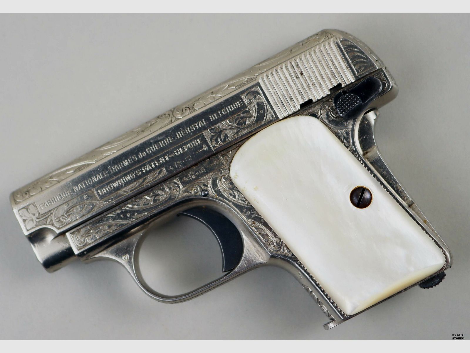 Pistole F.N. Browning mod. 1906 Luxus cal. 6,35 matr. 97741, Bild 2 von 10