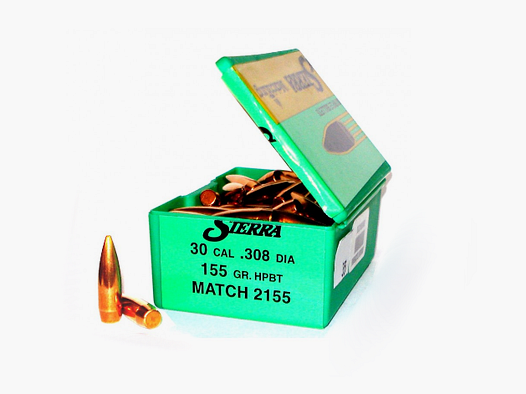 OGIVA SIERRA CAL.30 – 7,62MM(308″) 155GR. HPBT