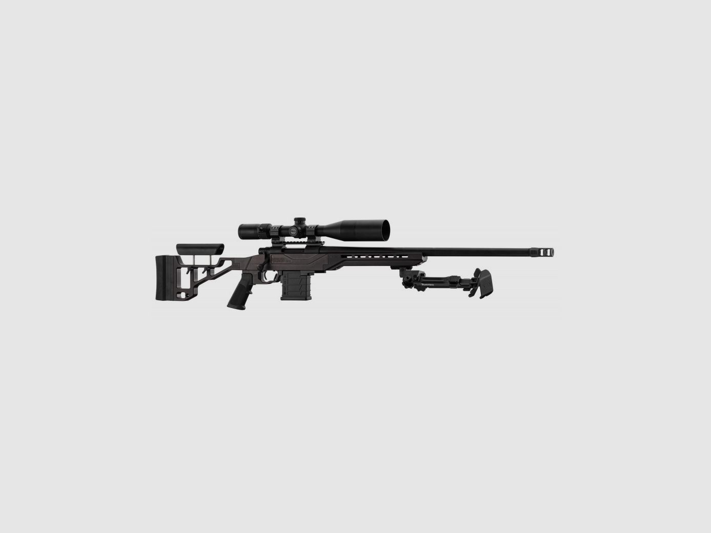 Pack HOWA 1500 Chassis TSP-X 6.5 Creedmoor + schweres Zweibein + NIKKO STIRLING Zielfernrohr + Waffenkoffer
