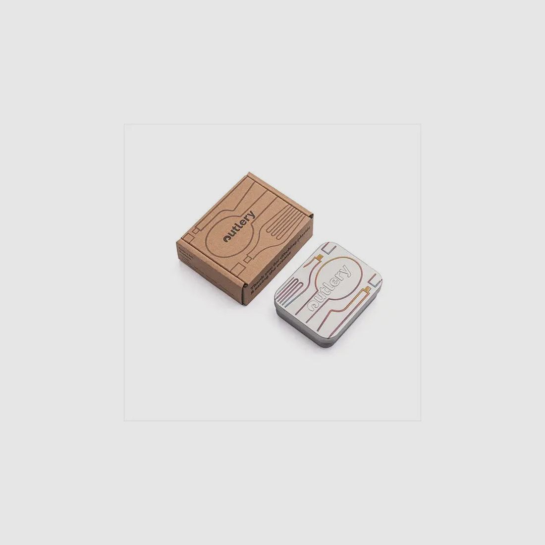Outlery Reisebesteck-Set, Edelstahl, Taschenformat
