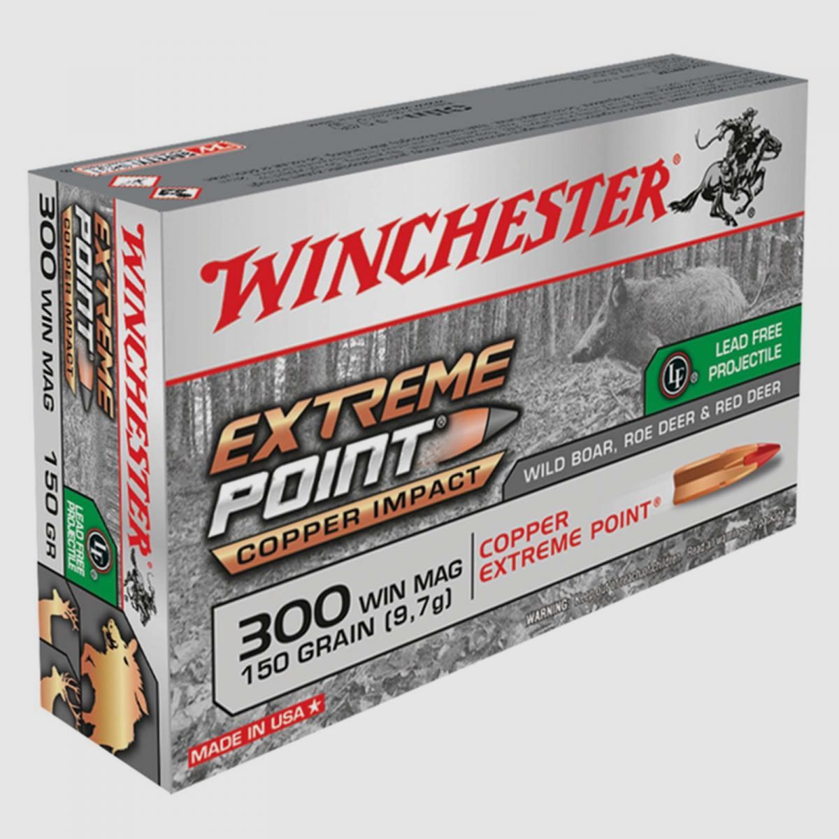 Winchester Extreme Point Copper Impact .300 Win. Mag. 150GR Copper Extreme Point 20 cartucce