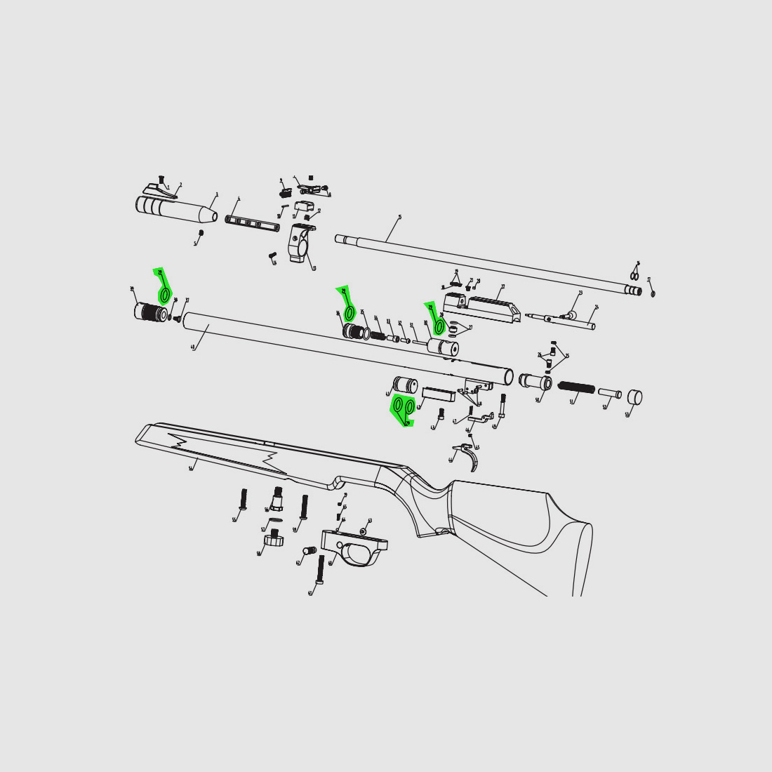 O-Ring fĂĽr Pressluftgewehr Diana Stormrider, Ersatzteil