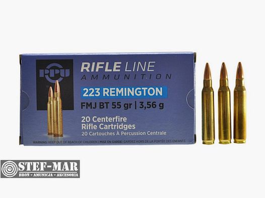 PPU ammunition .223 Remington (pack of 20) 3.56 g/55 grs [C24-3b]