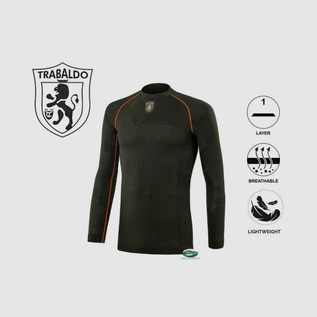 TRABALDO Long Sleeve Underwear T-shirt Dryarn Green Orange