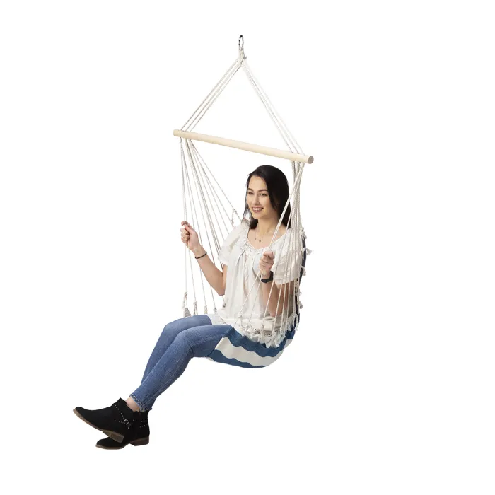 NC3101 Hanging Chair White-Blue Nils Camp, image 9 of 10