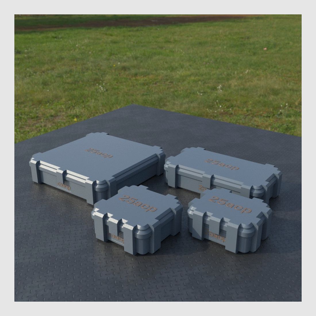 Filamelt Munitionsbox / .25 ACP / ‘Klappdeckel’ / Patronenbox, Ammo Box