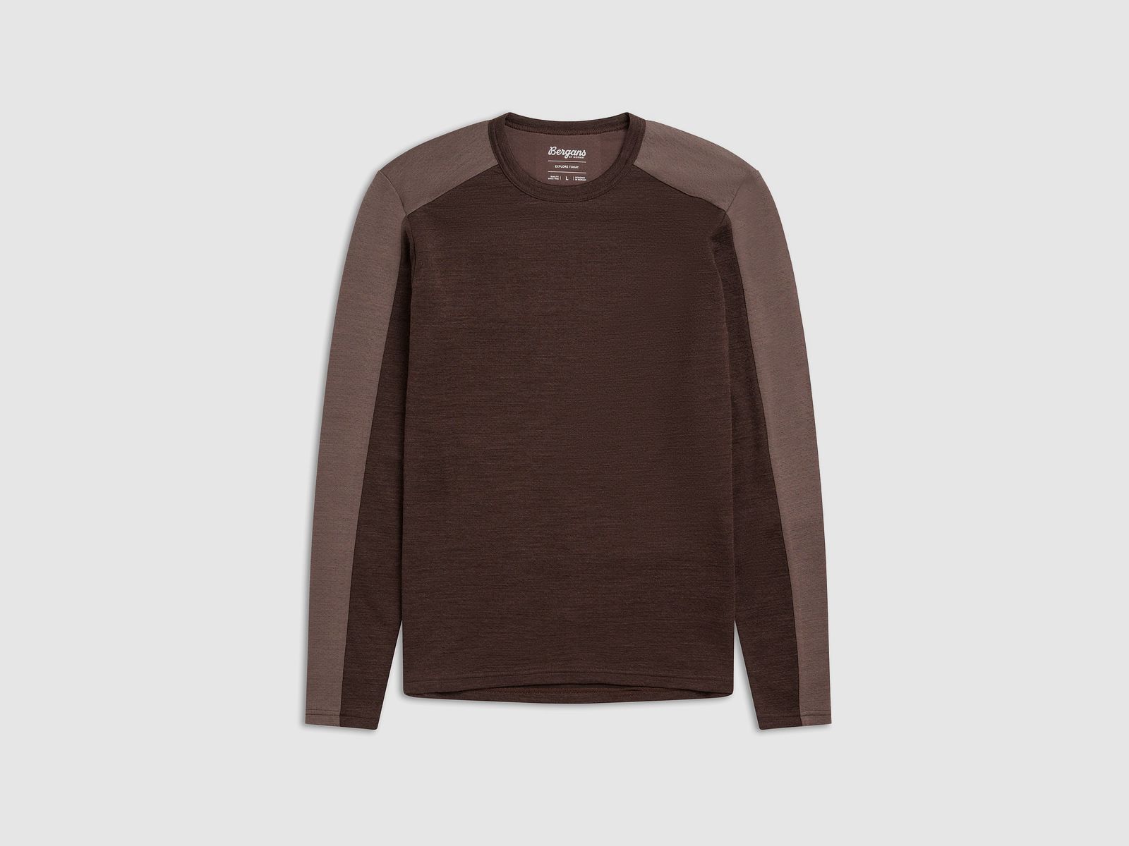 Bergans Inner:Dual Merino L/S Thermoshirt Men Dark Chocolate/Hot Cocoa S