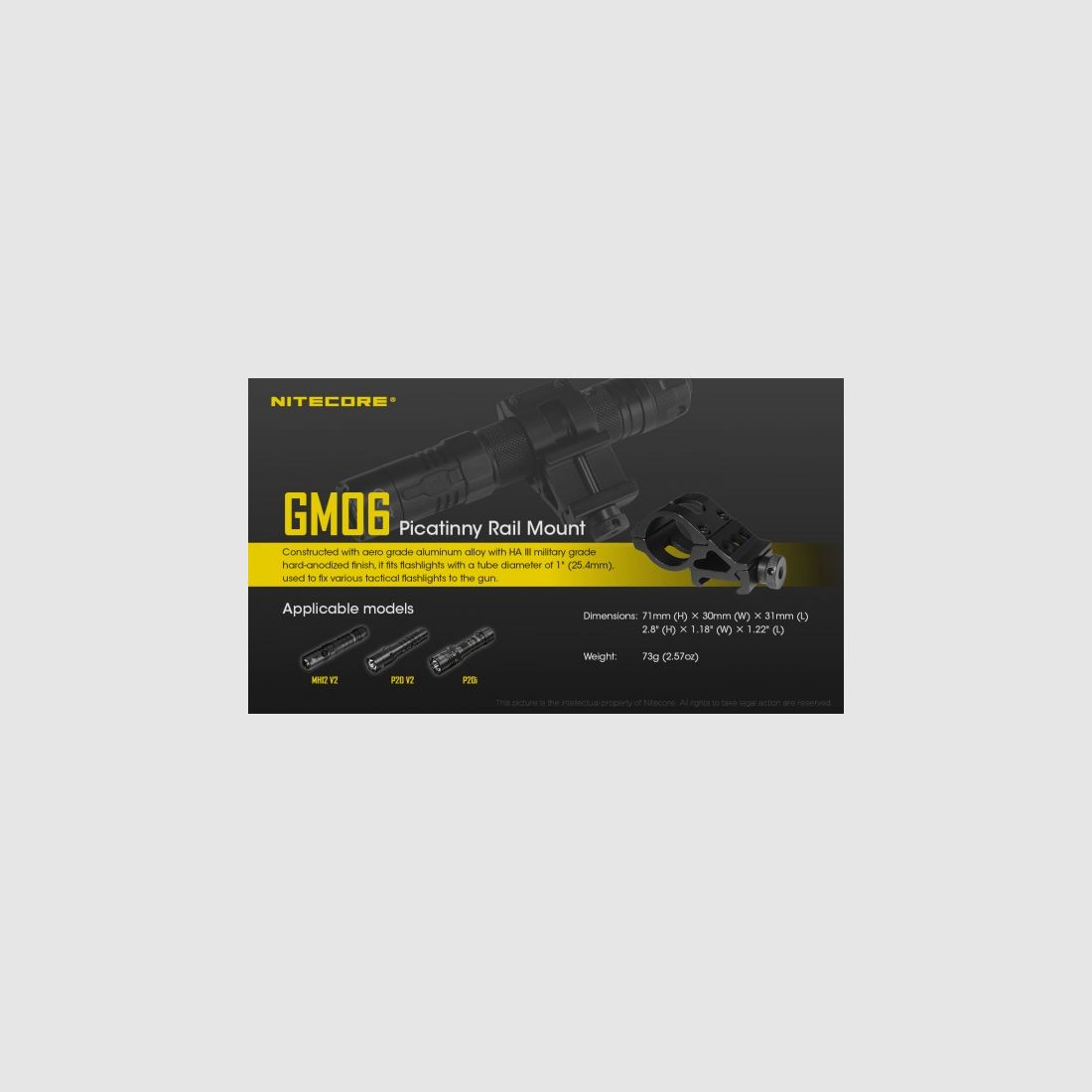 NITECORE – GM06 WAFFENHALTERUNG, Bild 2 von 2